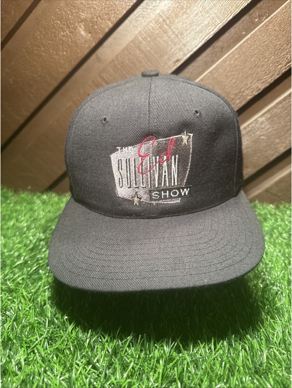 Vintage The Ed Sullivan Show Hat 90s Promo Snapback Black 100% Wool Headmaster